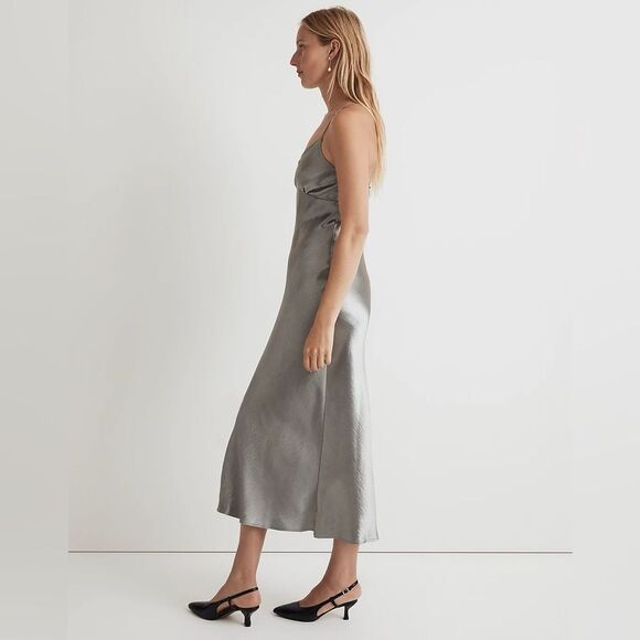 Madewell Silver Midi Dress - Picture 2 of 11